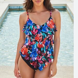 Magicsuit Rita Flower Child Tankini Swimsuit Top Size 12